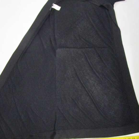 Les Copains Bamboo Viscose One Sleeve Layover Wrap Shawl Coverup Poncho Black - Picture 8 of 11